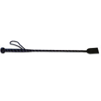 Pleasurable BDSM riding crop made of leather, with slapper