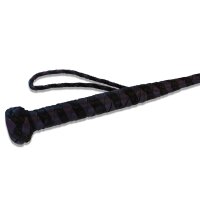 Pleasurable BDSM riding crop made of leather, with slapper