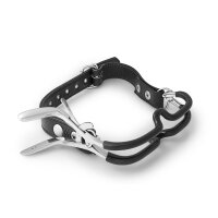 Mouth gag mouth spreader with mouth guard and leather...