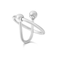 Glans ring with movable stainless steel sperm stopper