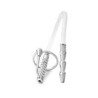 Dilator / princes sceptre made of stainless steel and silicone, with spare tube