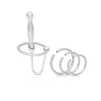 glans ring with dilator / prince sceptre made of stainless steel, in various sizes