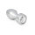Stilvoller Analplug aus Aluminium mit wunderschönem Schmuckstein in Transparent