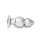 Double butt plug anal trainer made of stainless steel Size XL blue