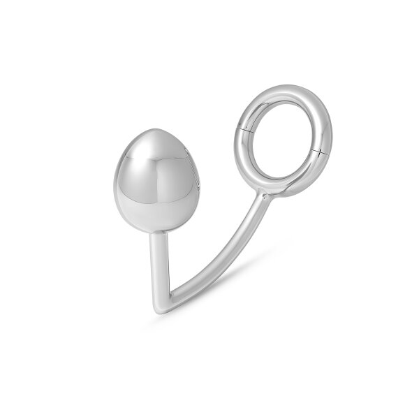 Divisible Cockring with Cone Stainless Steel Anal Hook Penis Ring Ass Lock Anal Intruder