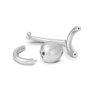 Divisible Cockring with Cone Stainless Steel Anal Hook Penis Ring Ass Lock Anal Intruder