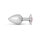 Anal plug made of stainless steel with gemstone Size M(Ø: 34 mm) Red
