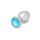 Anal plug made of stainless steel with gemstone Size S (Ø: 28 mm) Blue