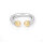 Premium acorn ring in horseshoe shape, with brass balls