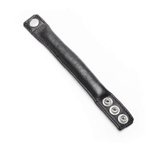 Penis weight made of leather in black