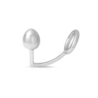 Divisible Cockring with Cone Stainless Steel Anal Hook Penis Ring Ass Lock Anal Intruder 40 mm 30 mm