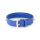 Leather choker necklace with o-ring and barbed rivets