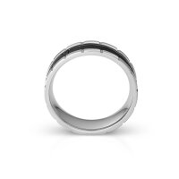 Designer cockring with stainless steel leather insert, Ã˜ 35 to 55 mm