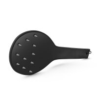 Exciting SM paddle made of leather, round, with spikes