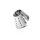 Oval CBT ball stretcher with 38 adjustable spikes, stainless steel, Ã˜ 44 mm, 370 g