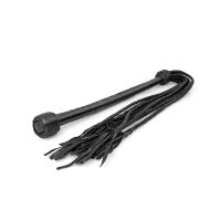 Exciting BDSM strap whip made of leather, with nine braided straps