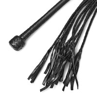 Exciting BDSM strap whip made of leather, with nine braided straps