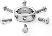 Solid stainless steel glans ring testicle ring with 6 spikes