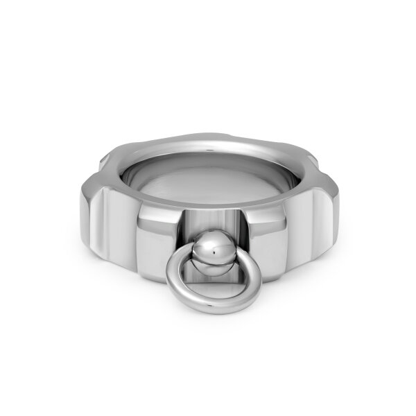 Solid O finger ring, slave ring, polished stainless steel