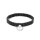 Verstellbares BDSM Halsband, mit O-Ring, schwarz
