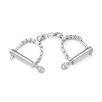 Darby Style BDSM handcuffs, link handcuffs, made of matt...