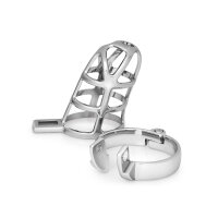 Stainless steel penis cage, length: 85 mm, 40 mm