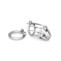 Stainless steel penis cage, length: 75 mm, in various sizes