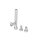 Dilator / prince sceptre made of stainless steel, Prince Albert piercing, in various sizes