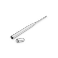 Urethral vibrator made of stainless steel, with grooves, 270 mm