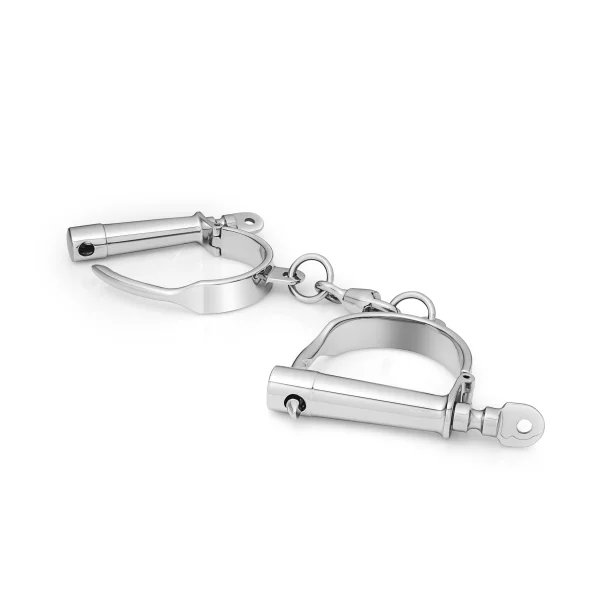 Derby Style BDSM handcuffs, link handcuffs, made of shiny...