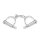 Derby Style BDSM handcuffs, link handcuffs, made of shiny stainless steel