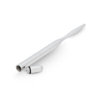 Urethral vibrator made of stainless steel, with grooves, 250 mm