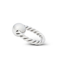 Glans ring with large ball made of braided stainless steel