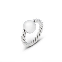 Glans ring with large ball made of braided stainless steel