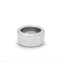 Solid stainless steel cockring with decorations