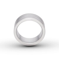 Solid stainless steel cock ring with decorations