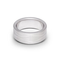 Solid stainless steel cock ring with decorations