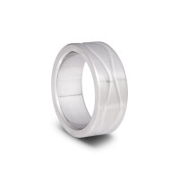 Solid stainless steel cock ring with decorations