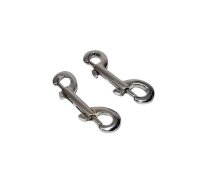 2 x chrome-plated steel snap hooks