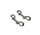 2 x chrome-plated steel snap hooks