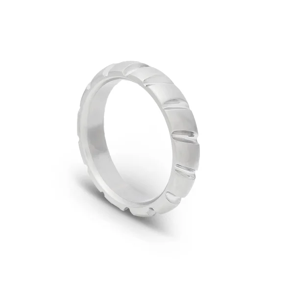 Solid glans ring made of brushed stainless steel with...