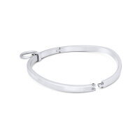 Ergonomic BDSM collar made of stainless steel with O-ring - 7 sizes