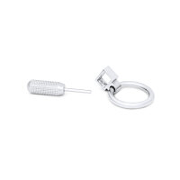 Ergonomic BDSM collar made of stainless steel with O-ring - 7 sizes