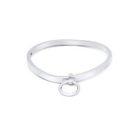 Ergonomisches BDSM Halsband Edelstahl mit abnehmbaren O-Ring 140 mm