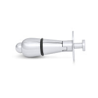 Lockable anal plug made of stainless steel with padlock