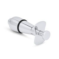 Lockable anal plug made of stainless steel with padlock