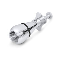 Lockable anal plug made of stainless steel with padlock