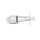 Lockable anal plug made of stainless steel with padlock