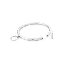 BDSM stainless steel collar with O-ring, inner diameter 145 mm