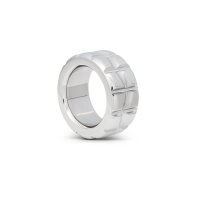 Massiver Cockring aus Edelstahl mit Verzierungen